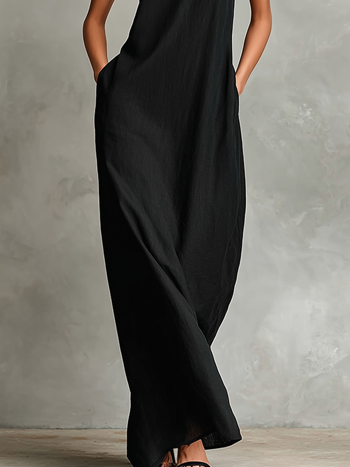 Macarena | Vestido largo negro minimalista