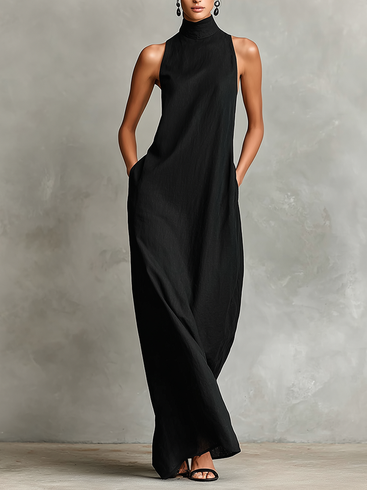 Macarena | Vestido largo negro minimalista