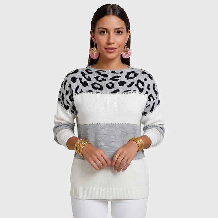 Tasmin | Elegante Suéter de Leopardo