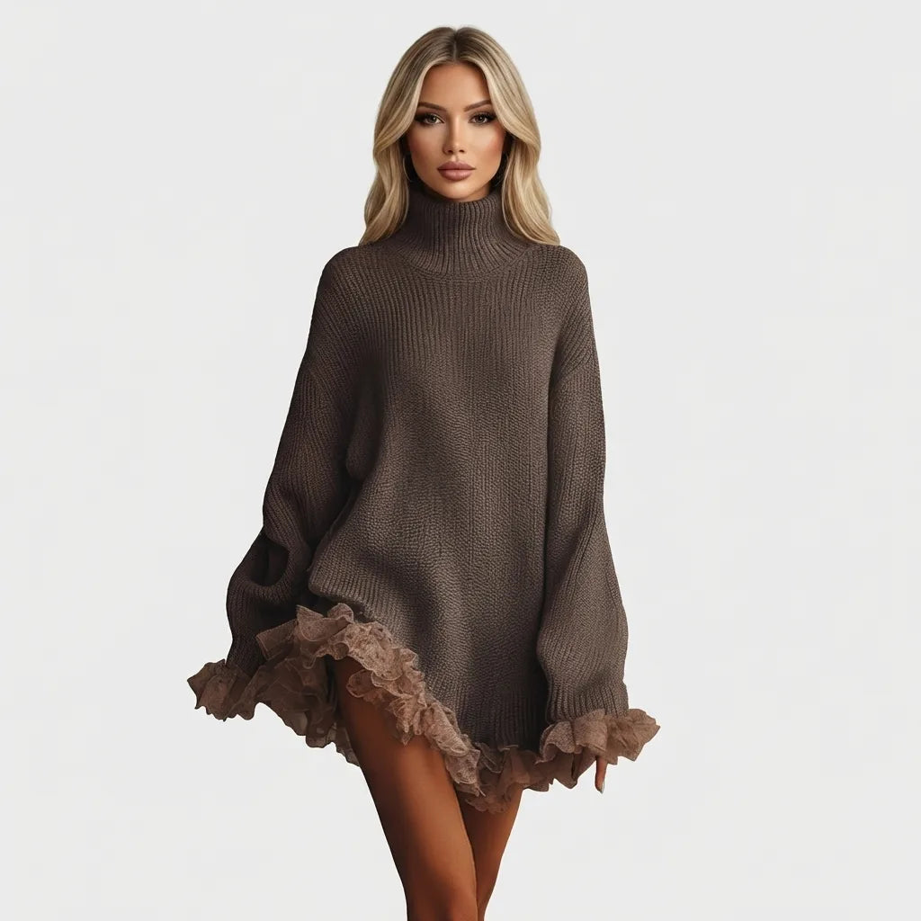 Belén | Vestido de punto con volantes — suave, cálido y romántico.