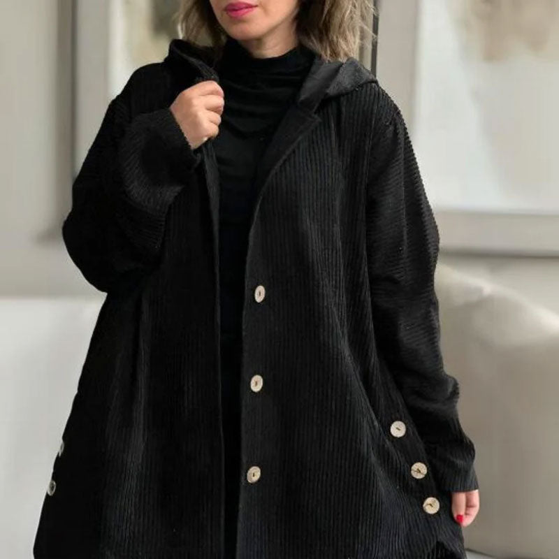 Adriana | Chaqueta con capucha de terciopelo casual para la temporada de otoño