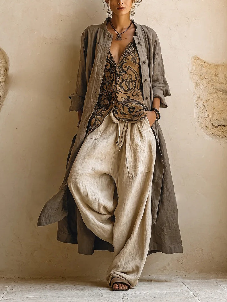 Giulia | Conjunto bohemio fluido de capas elegantes
