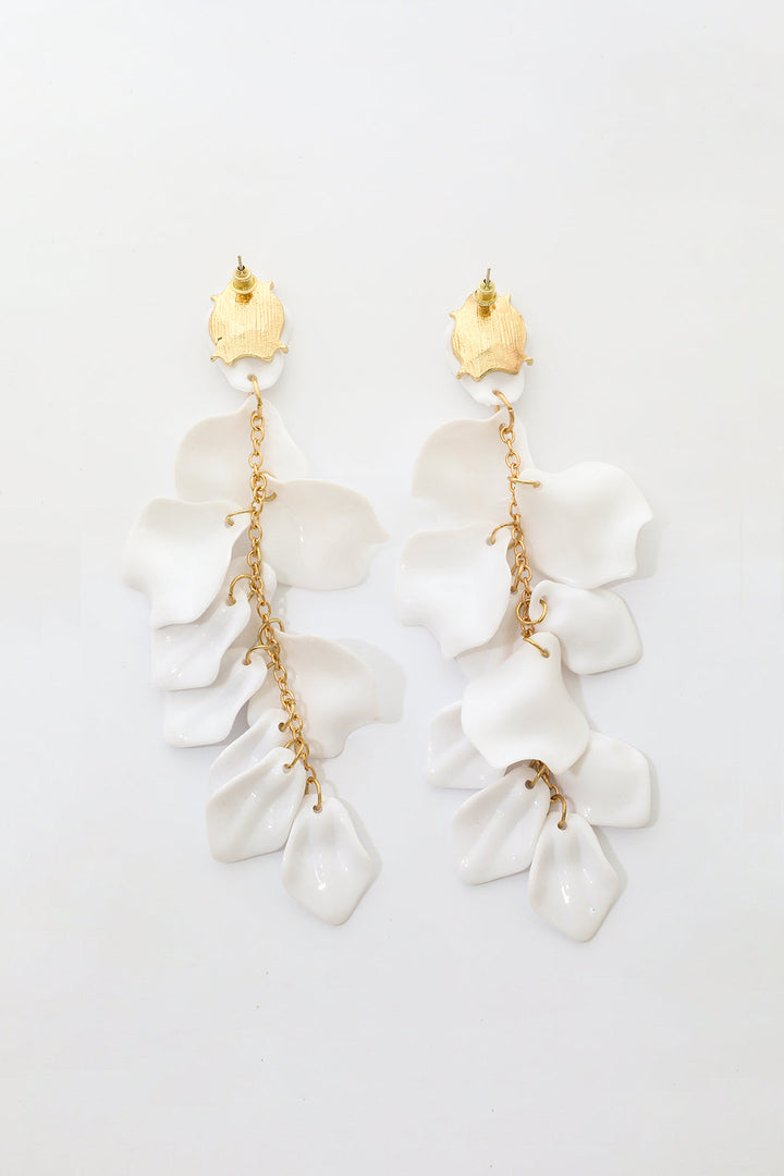 Pendientes de Gotas de Pétalos de Orquídea