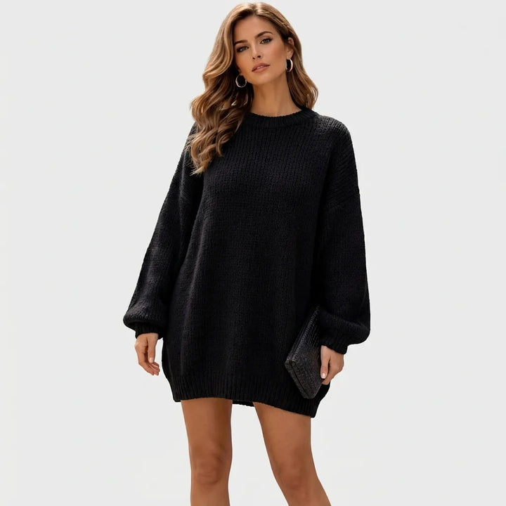 Cassia Jersey de Punto Oversized con Mangas Globo