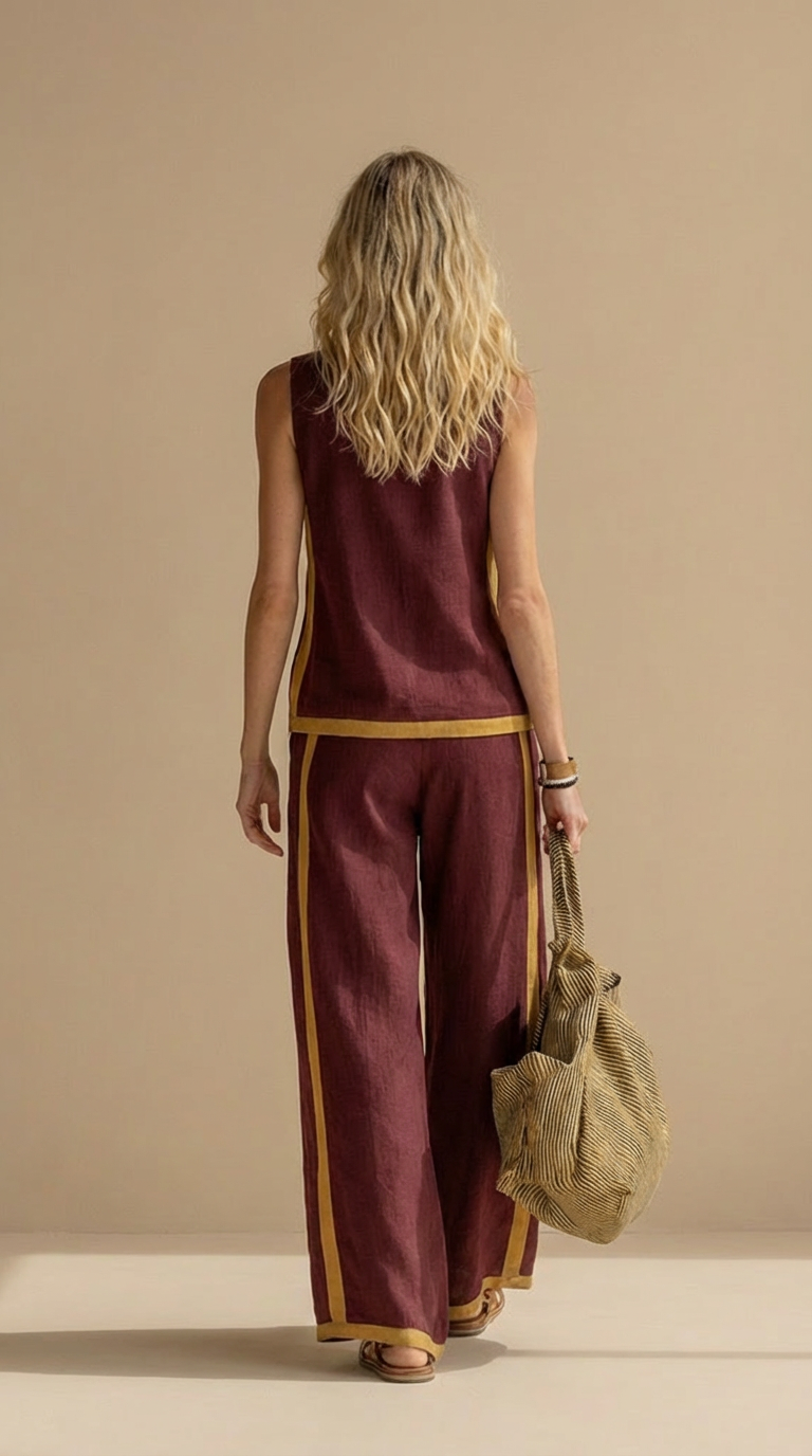 Paula™ | Conjunto De Lino y Algodón