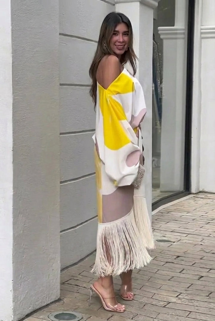DANIELA | CONJUNTO DOS PIEZAS CON FLECOS