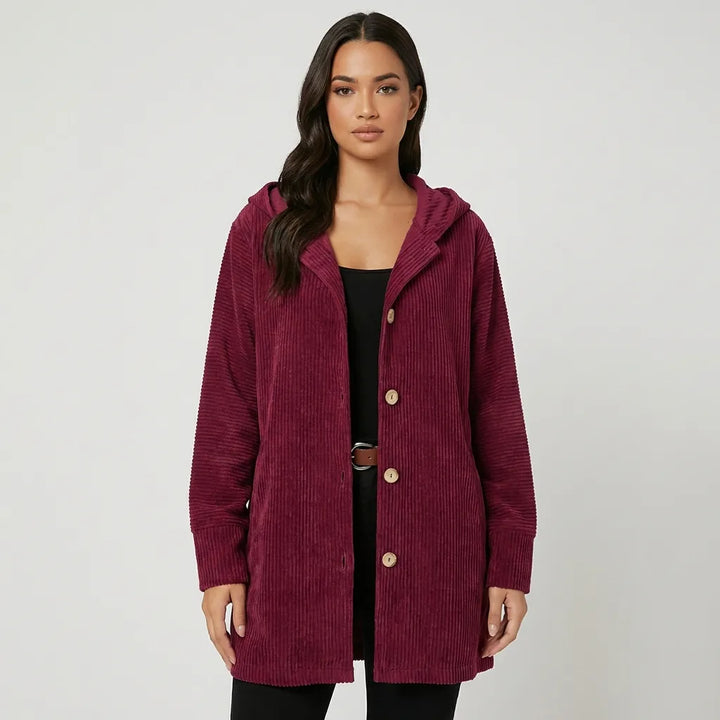 Adriana | Chaqueta con capucha de terciopelo casual para la temporada de otoño